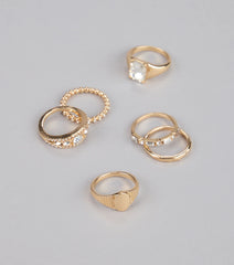 Effortless Shine Rhinestone Ring Set