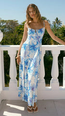 Millie Maxi Dress - Ocean Bloom