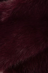Faux Fur Cropped Bolero in Wine
