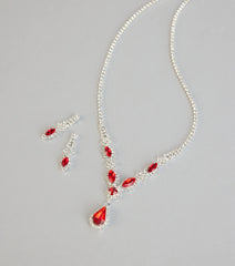 Regal Glow Necklace And Earrings Set