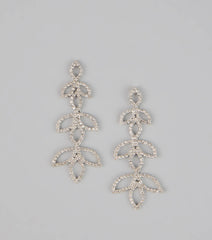 Enchanted Leaf Rhinestone Earrings