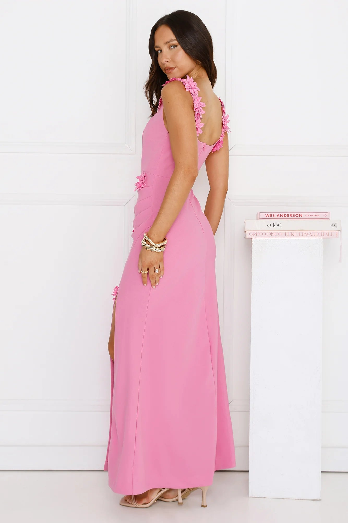 Moonlight Veil Maxi Dress Pink