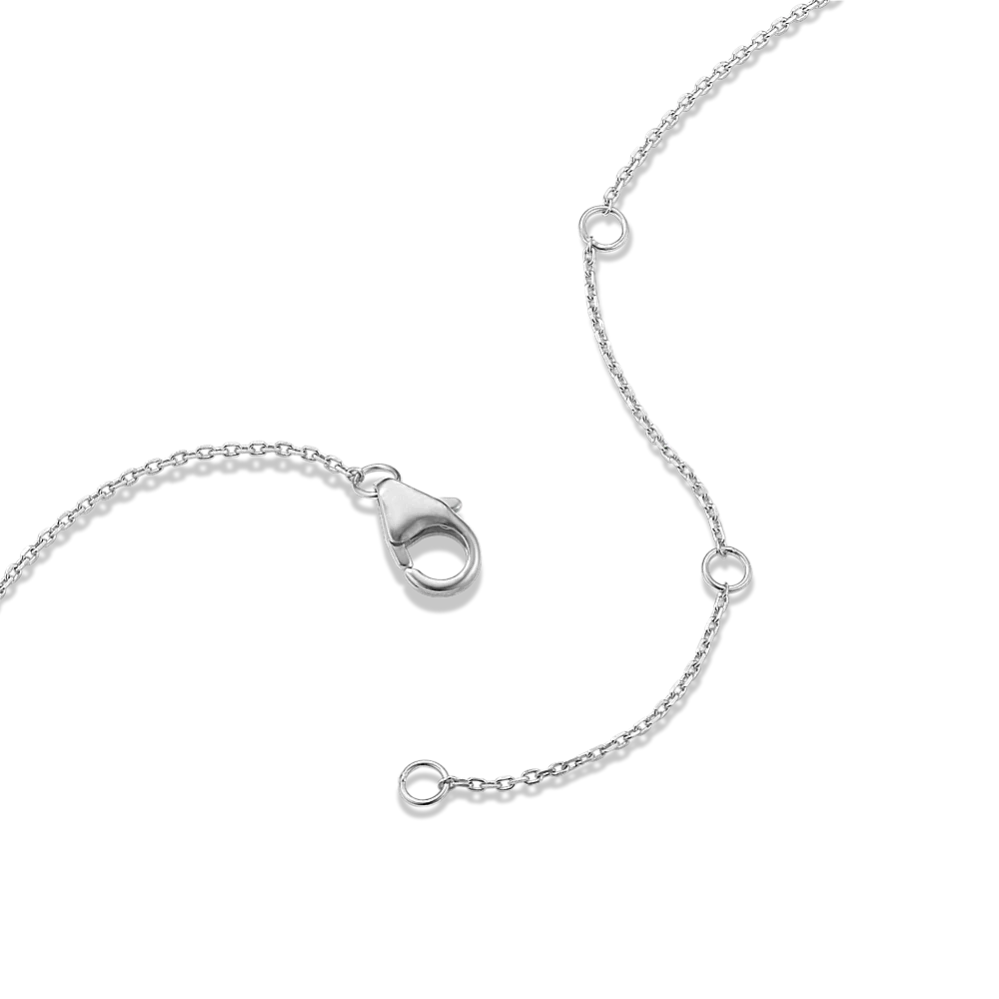 Toi et Moi Garnet & White Sapphire Necklace