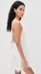 White Richilieu Mini Dress