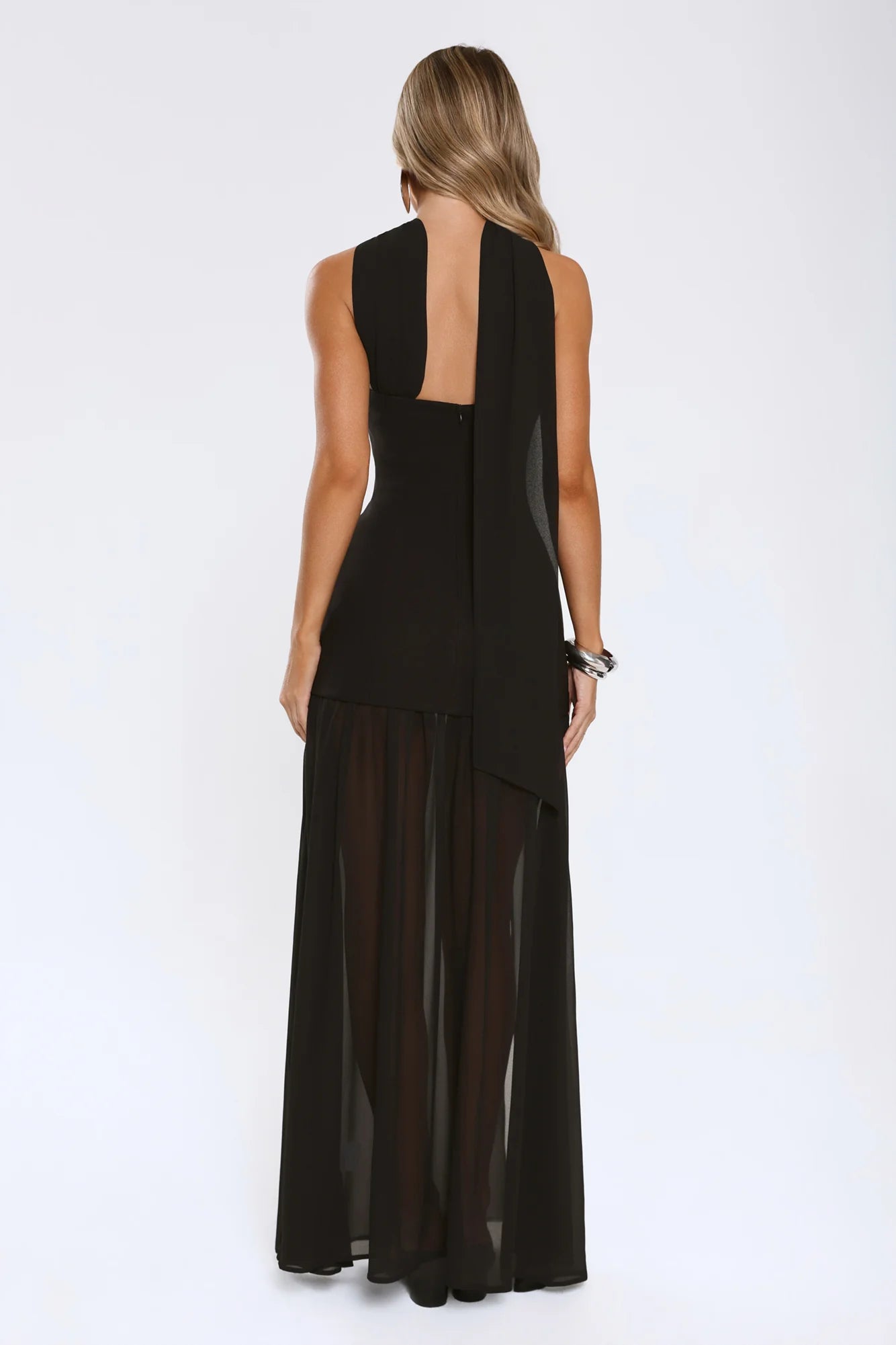 Formal Event Strapless Maxi Dress Black