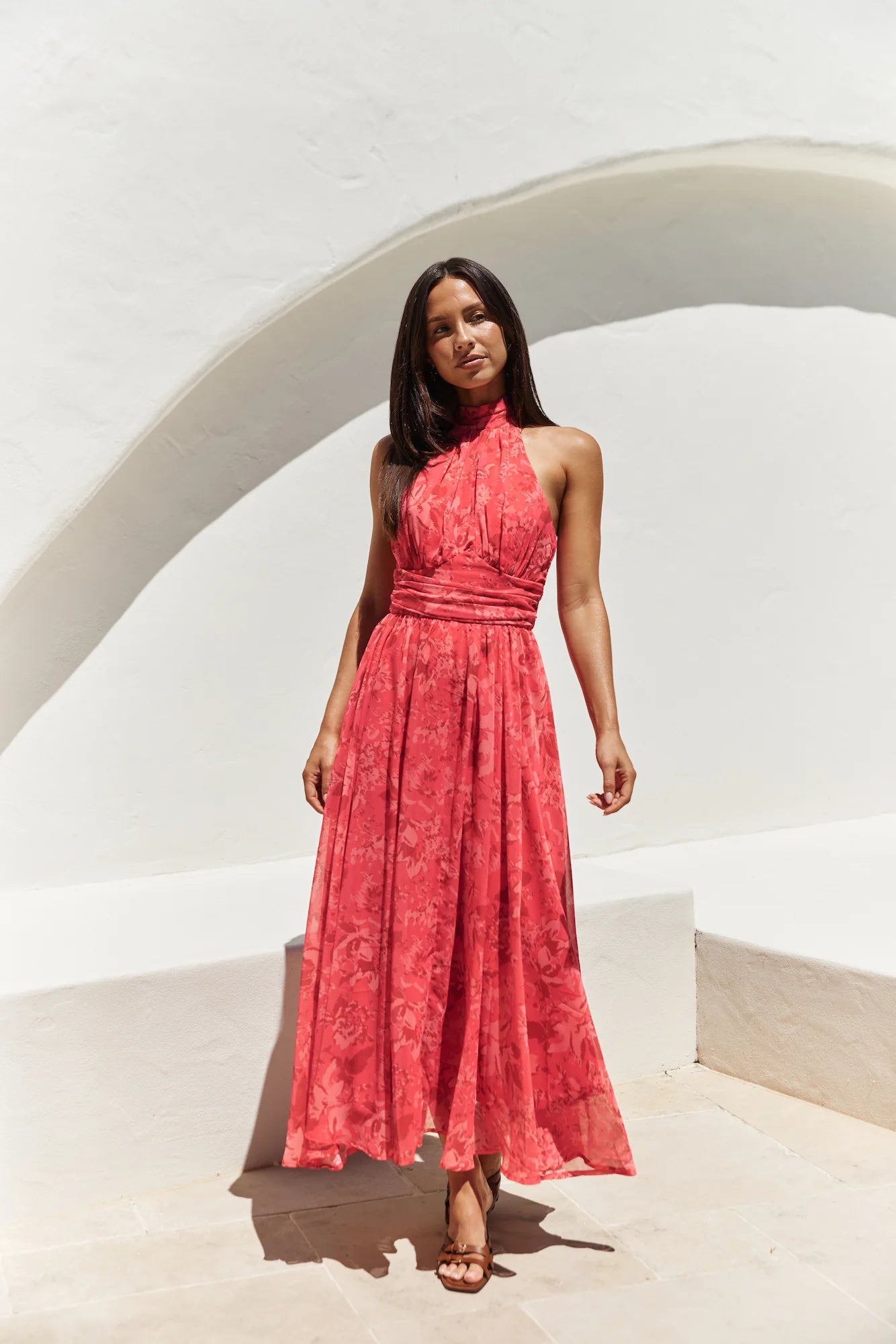 Elysian Sunset Maxi Dress Pink