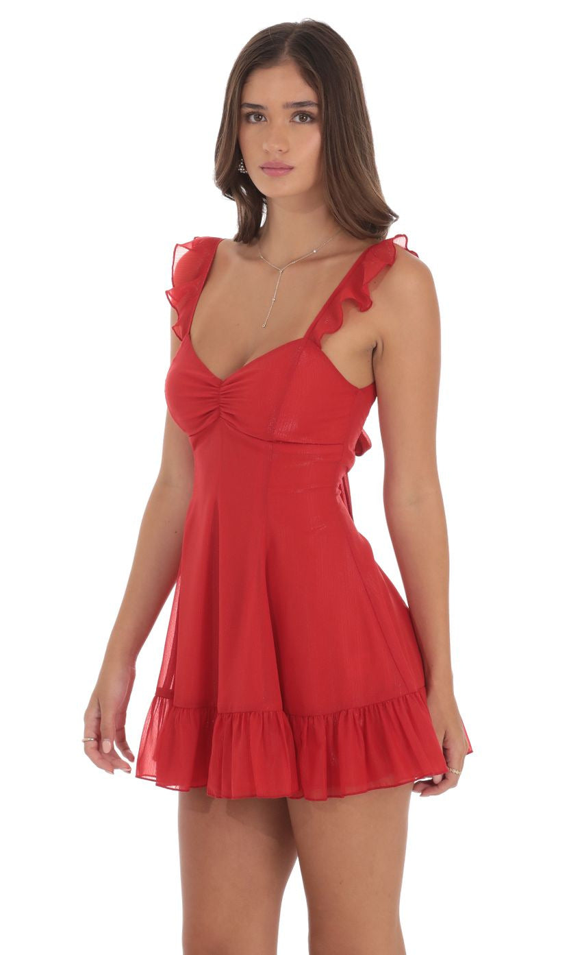 Floral Sweetheart Ruffled Cami Mini Dress