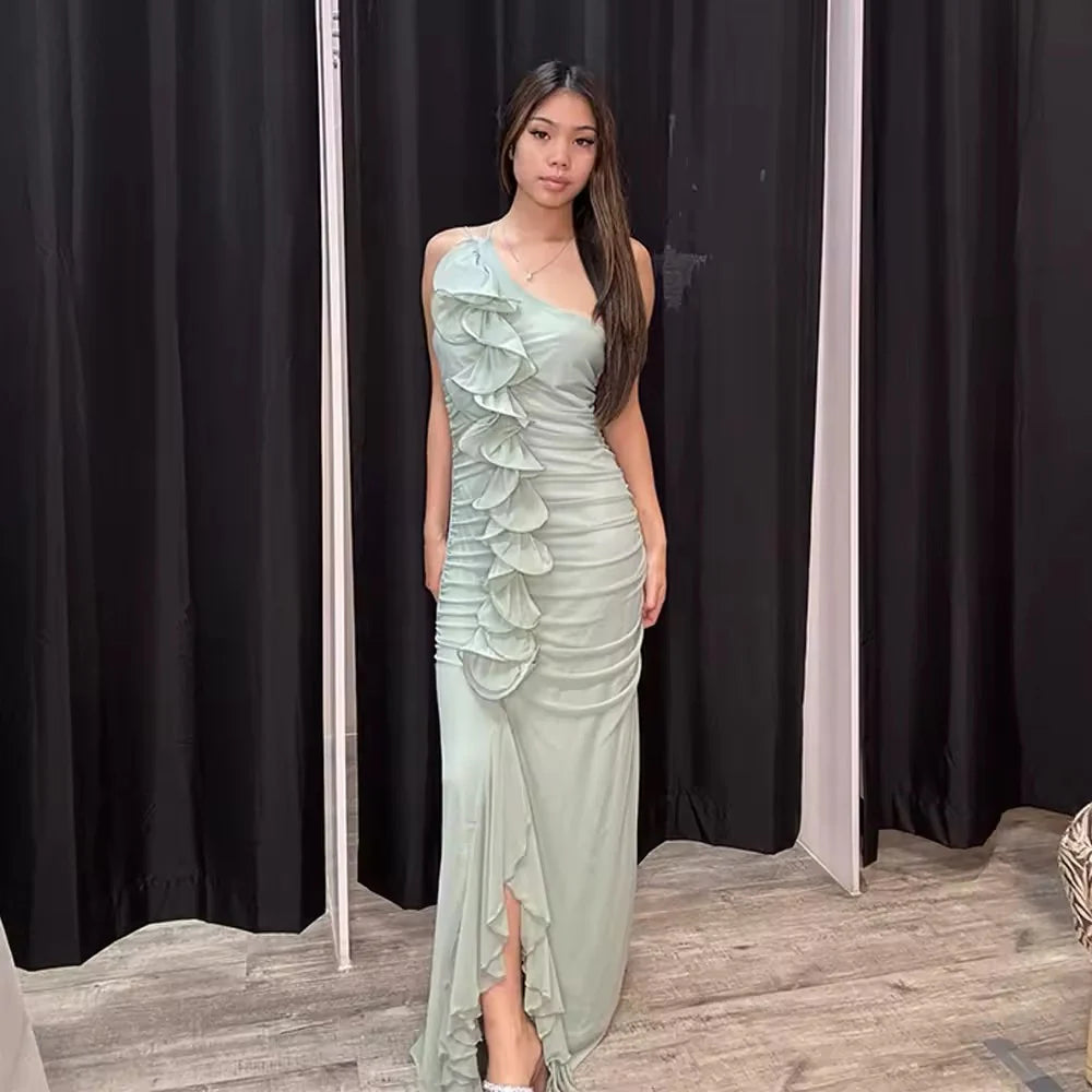 Ruffles And Champagne Dress