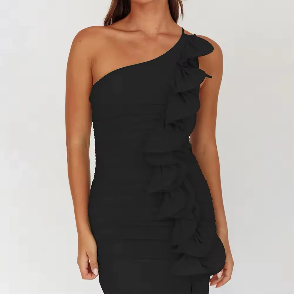 Ruffles And Champagne Dress