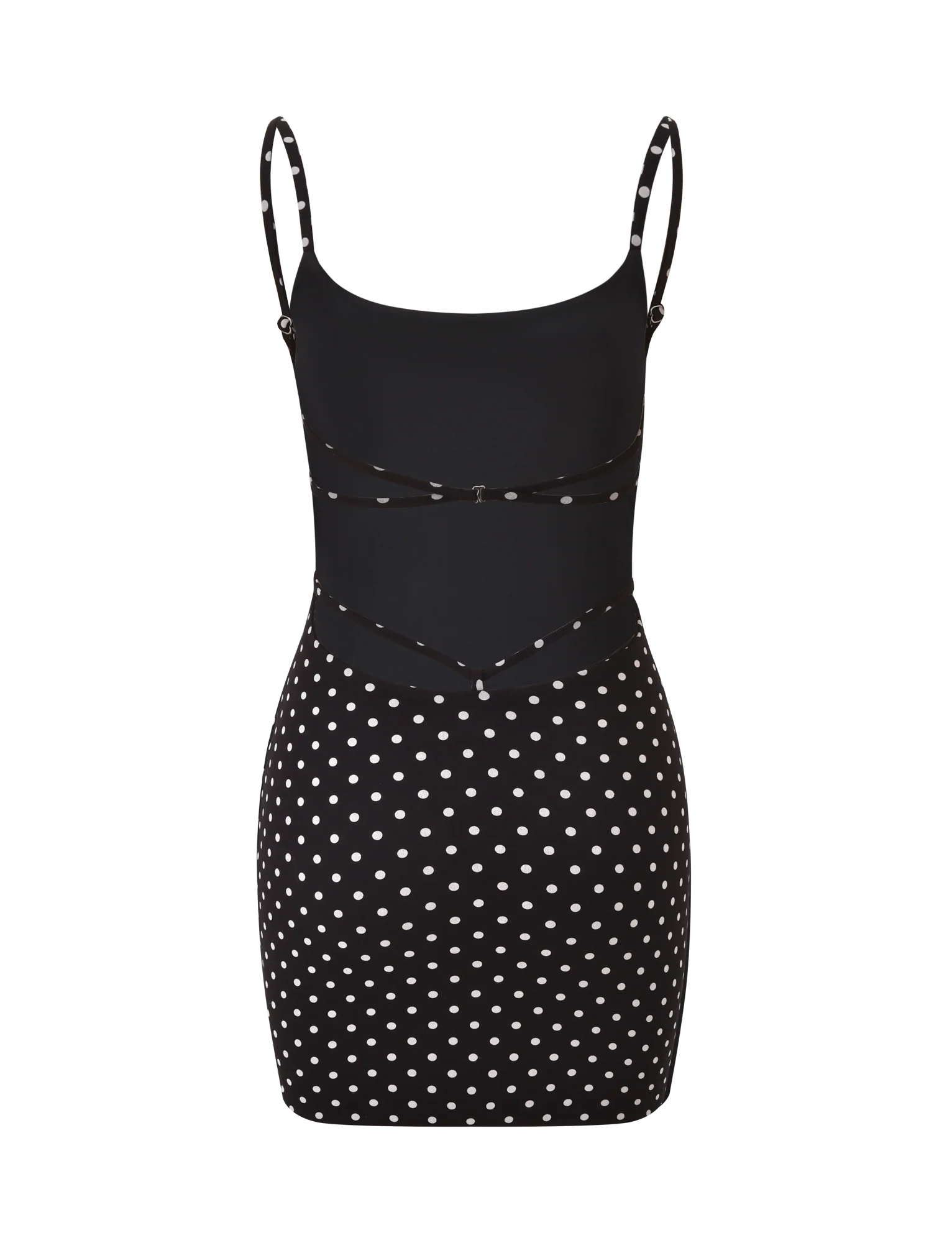 MINERVA MINI DRESS 2.0 - BLACK POLKA DOT