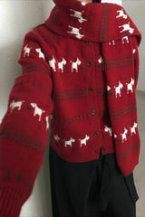 Tassel Knit Christmas Cardigan