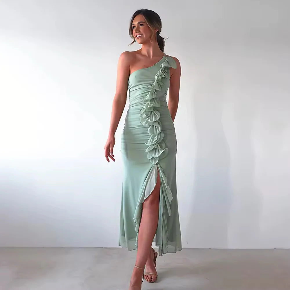 Ruffles And Champagne Dress