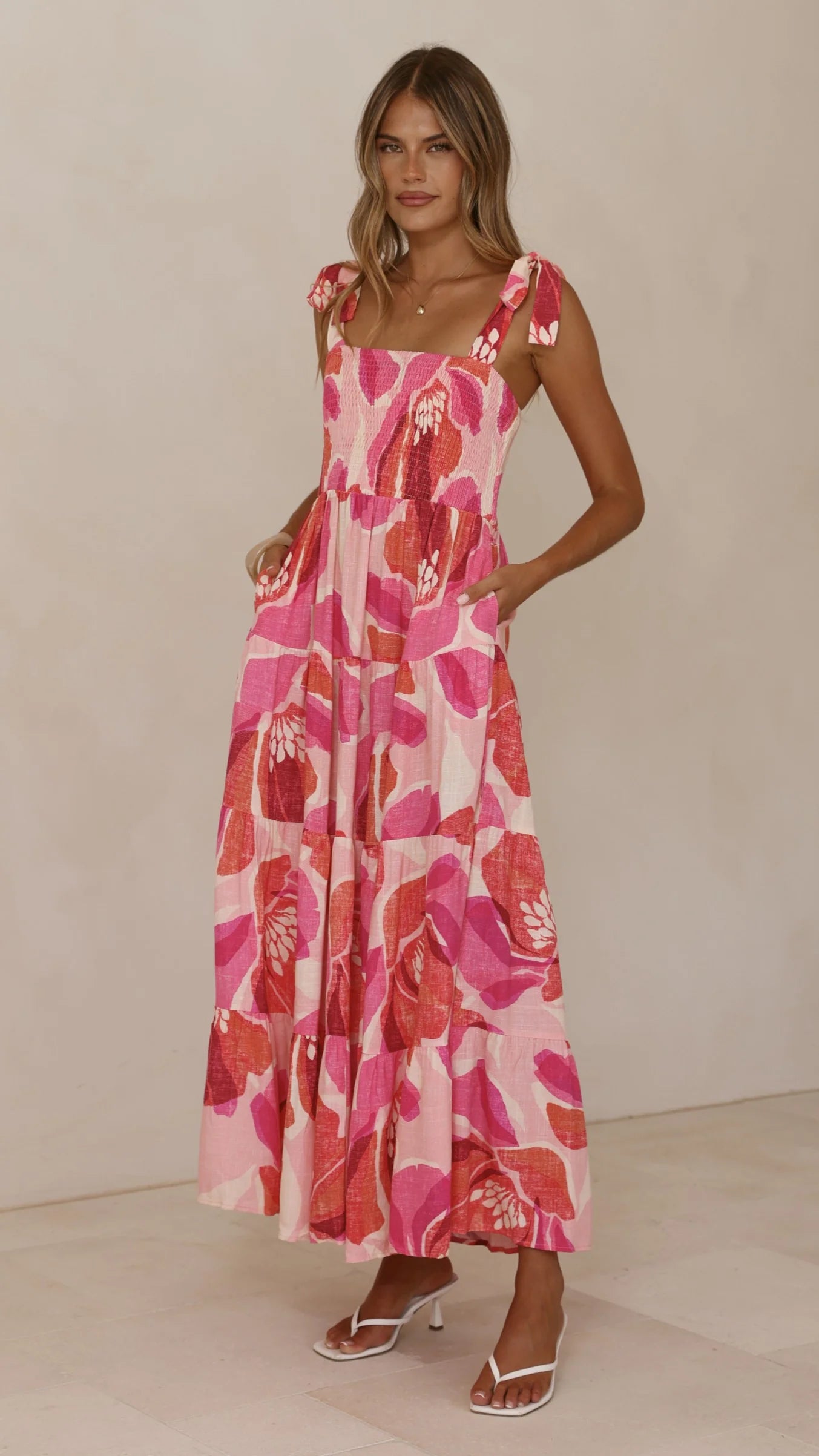 Maille Tiered Maxi Dress - Rosalie Print