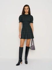 Leannah Dress-Forest Plaid