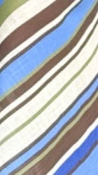 Liana Off Shoulder Top & Shorts Set - Blue/Khaki Stripe