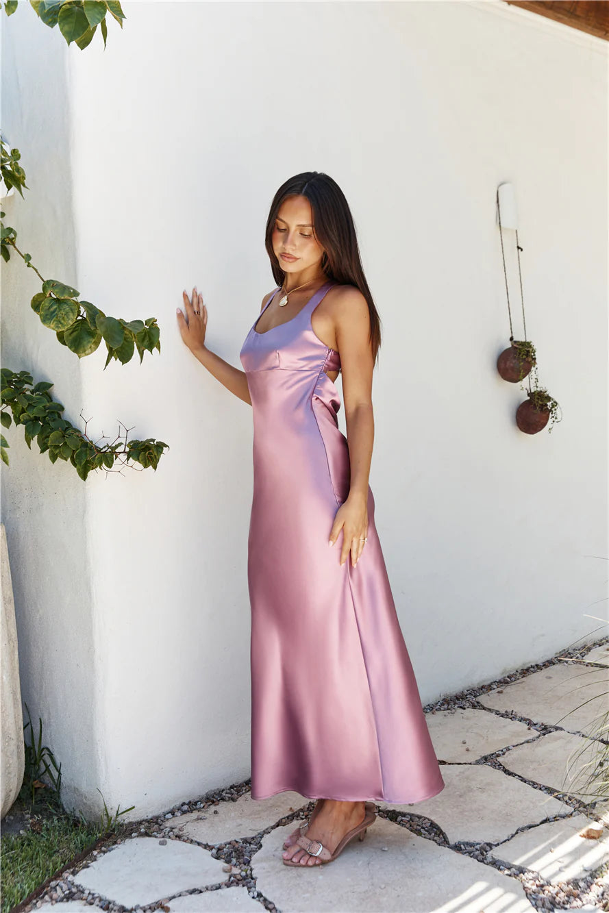 Moonlit Sway Midi Dress Purple