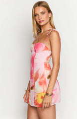 Penny Lane Pink Floral Kisses Mini Dress