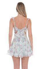 Floral Sweetheart Ruffled Cami Mini Dress