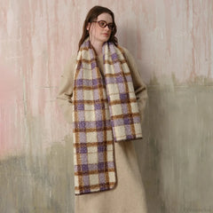 Scottish Woolen Plaid Scarf for Women - Autumn/Winter Shawl