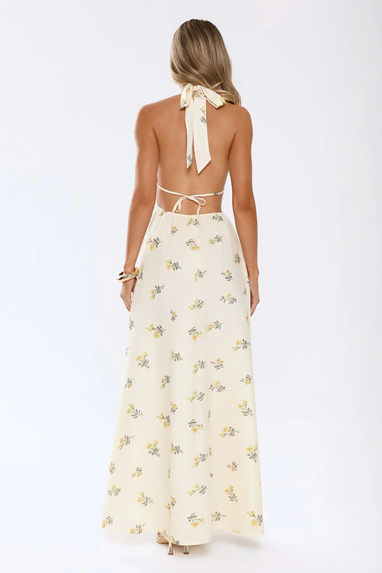 Sweet Reverie Halter Maxi Dress YellowSweet Reverie Halter Maxi Dress Yellow