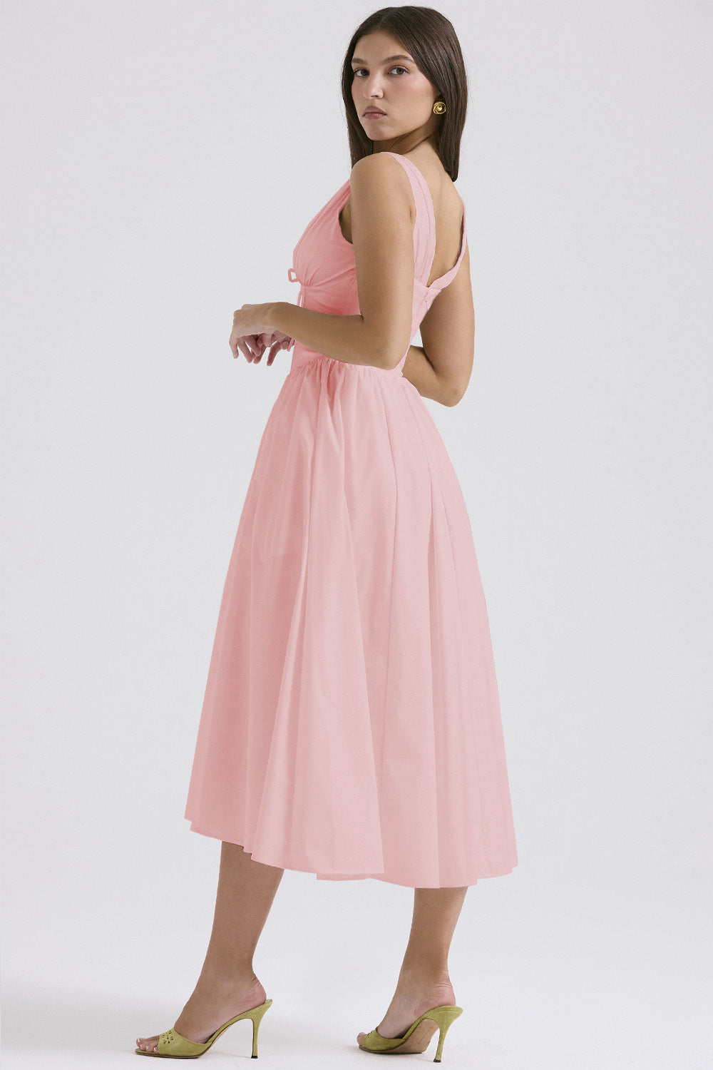 Pink cotton corset sundress