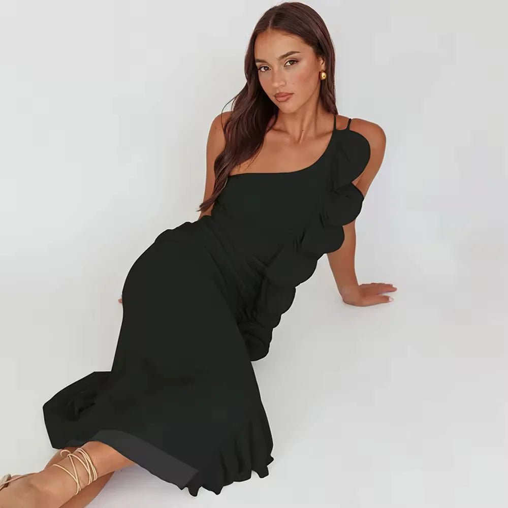 Ruffles And Champagne Dress