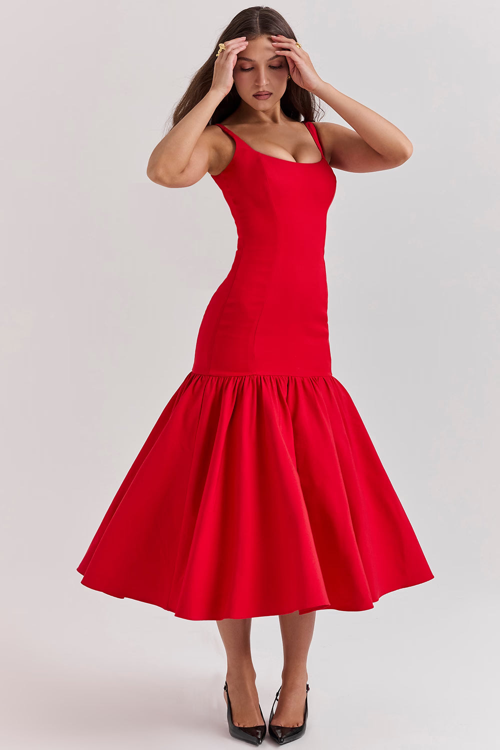 Elliatt Valencia Tiered Halter Gown