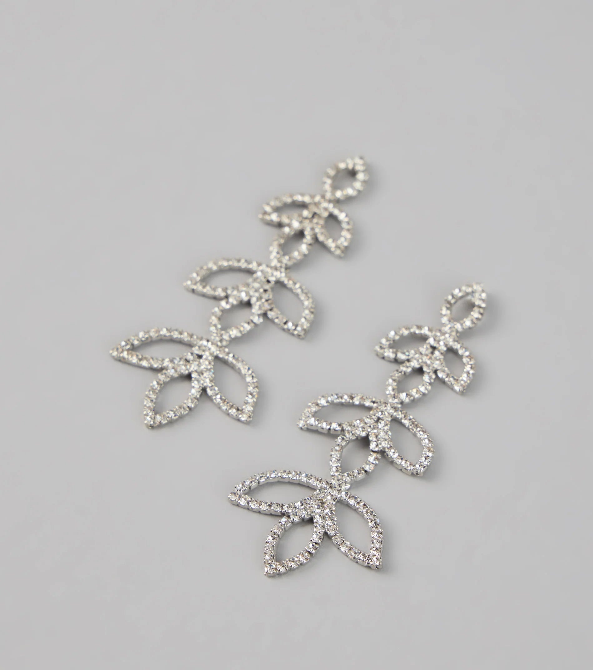 Enchanted Leaf Rhinestone Earrings