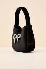 Bowden Black Velvet Mini Handbag