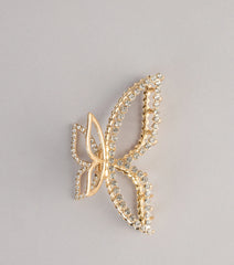 Catch The Light Rhinestone Butterfly Claw Clip