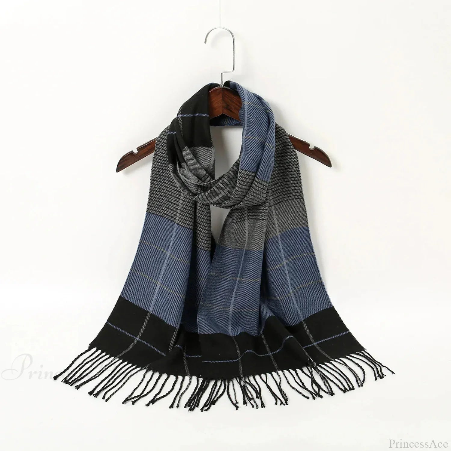 Plaid Print Cashmere Winter Pashmina Scarf - Luxury Travel Essential