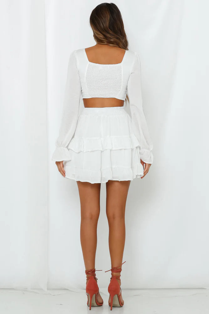 On Screen Skirt White