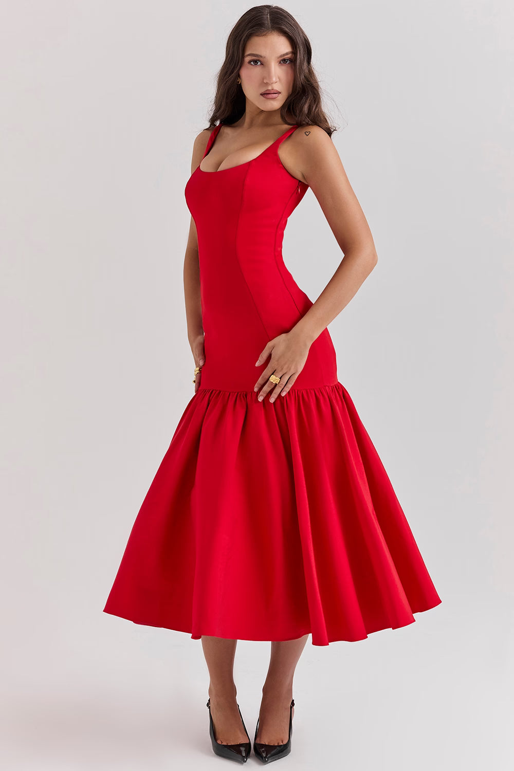 Elliatt Valencia Tiered Halter Gown