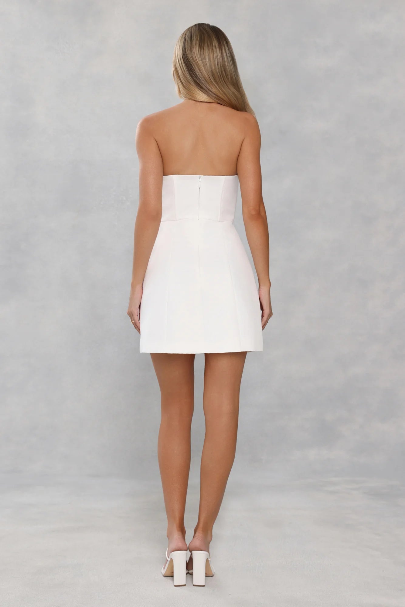 Wild Rose Affair Strapless Mini Dress White