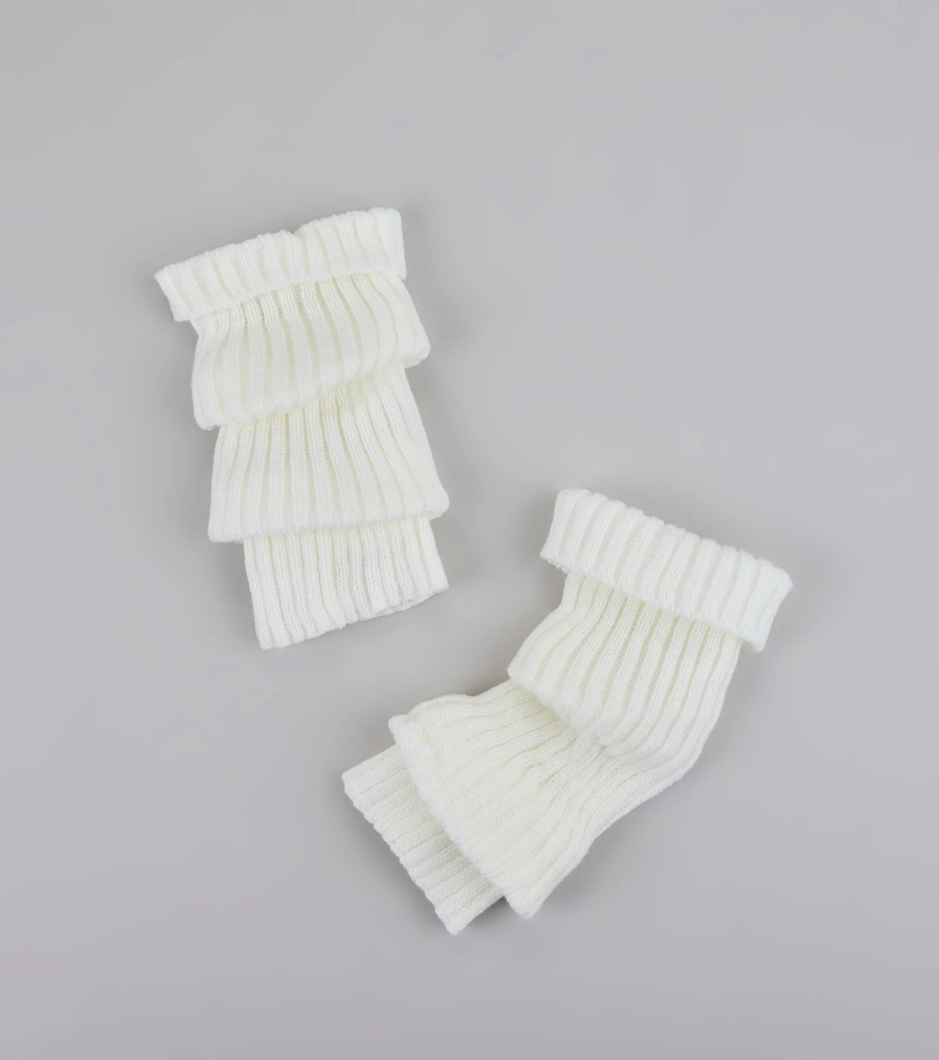 Stylish Layer Rib Knit Leg Warmers