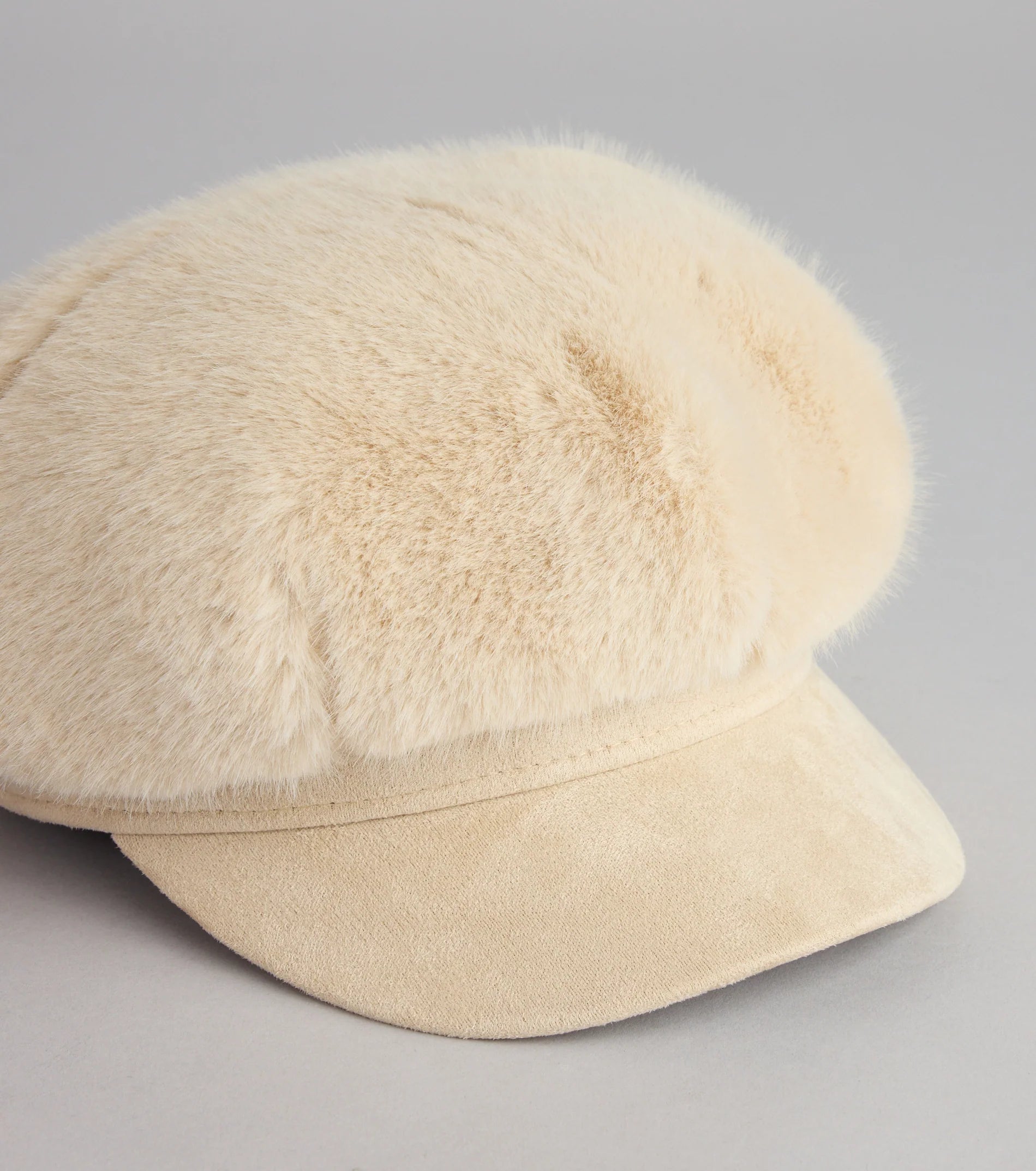 Cozy On Repeat Faux Fur Suede Cabby Hat