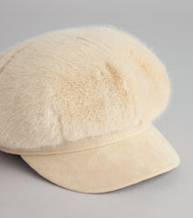 Cozy On Repeat Faux Fur Suede Cabby Hat