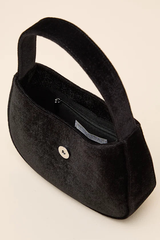 Bowden Black Velvet Mini Handbag