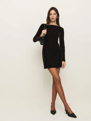 Jaelynn Knit Dress-Espresso Velvet
