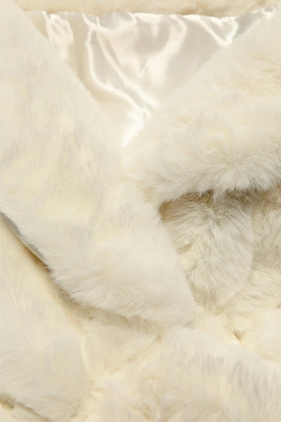 Stole Your Heart White Faux Fur Stole