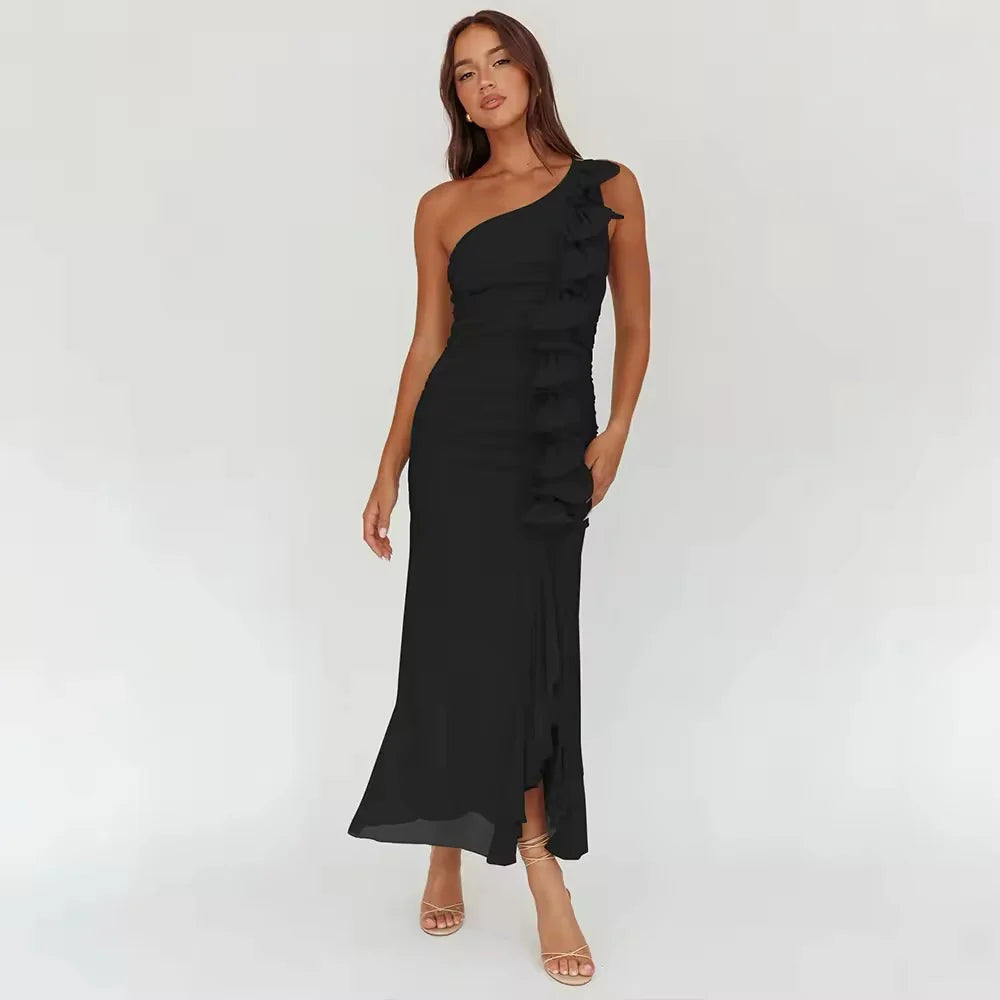 Ruffles And Champagne Dress