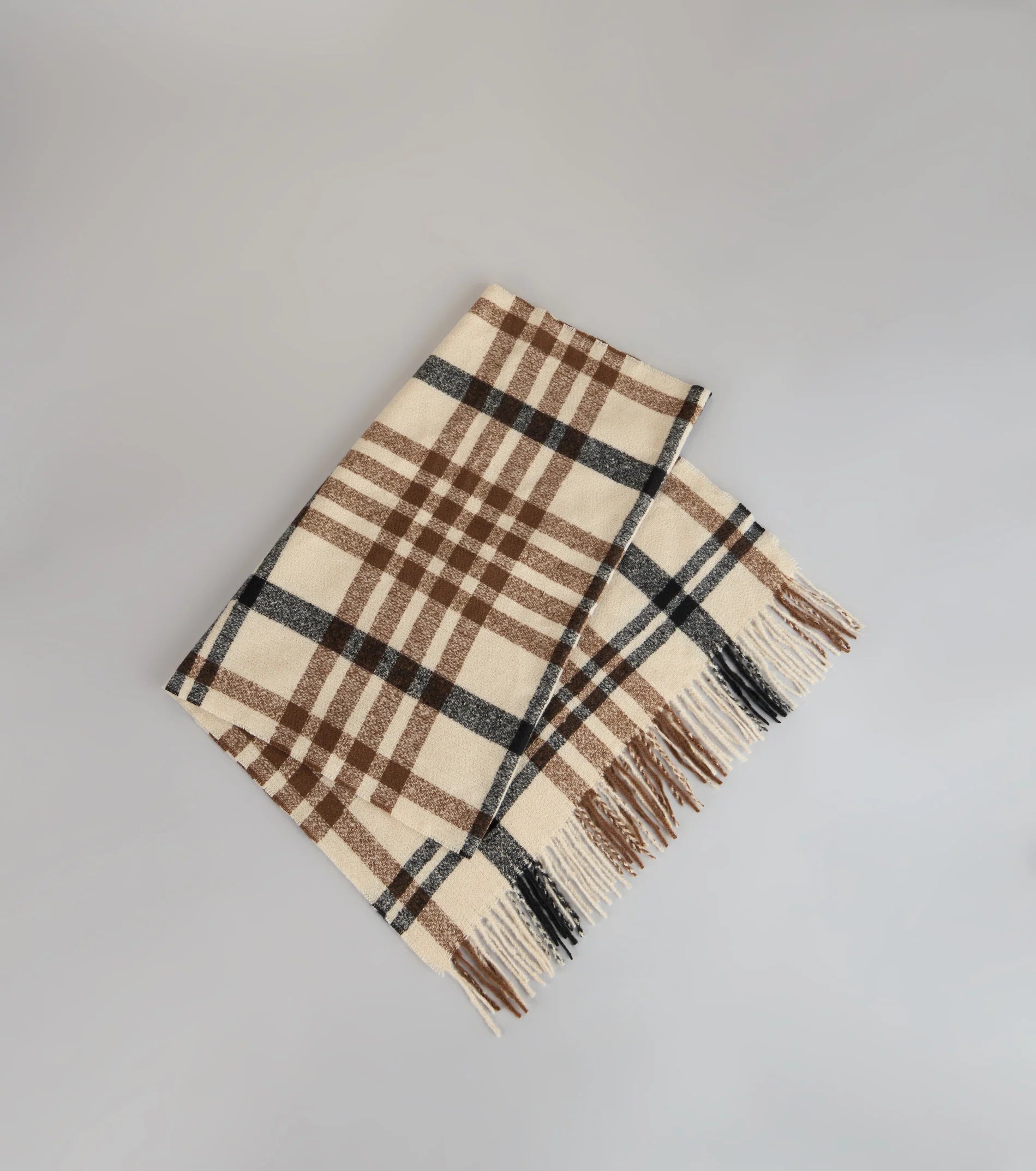 Play On In Plaid Blanket Scarf
