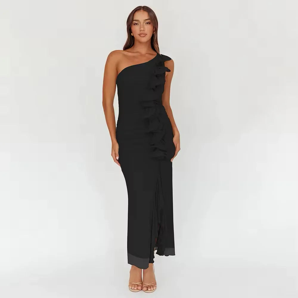 Ruffles And Champagne Dress