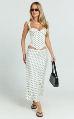 Runaway The Label - Karlita Bustier in White Polka