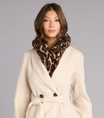 Chic Edge Leopard Print Scarf