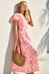 FORTUNATE ONE Garden Party Maxi Dress Pink