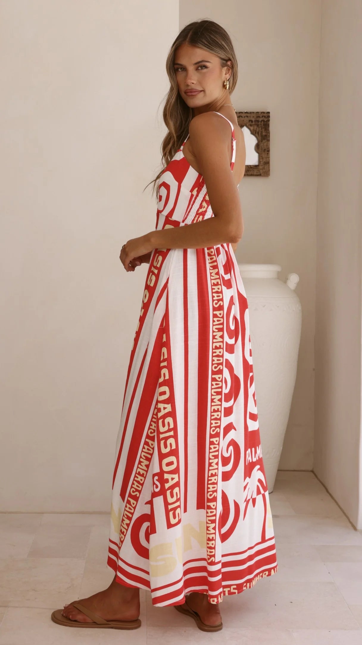 Elaine Maxi Dress - Palmeras Print