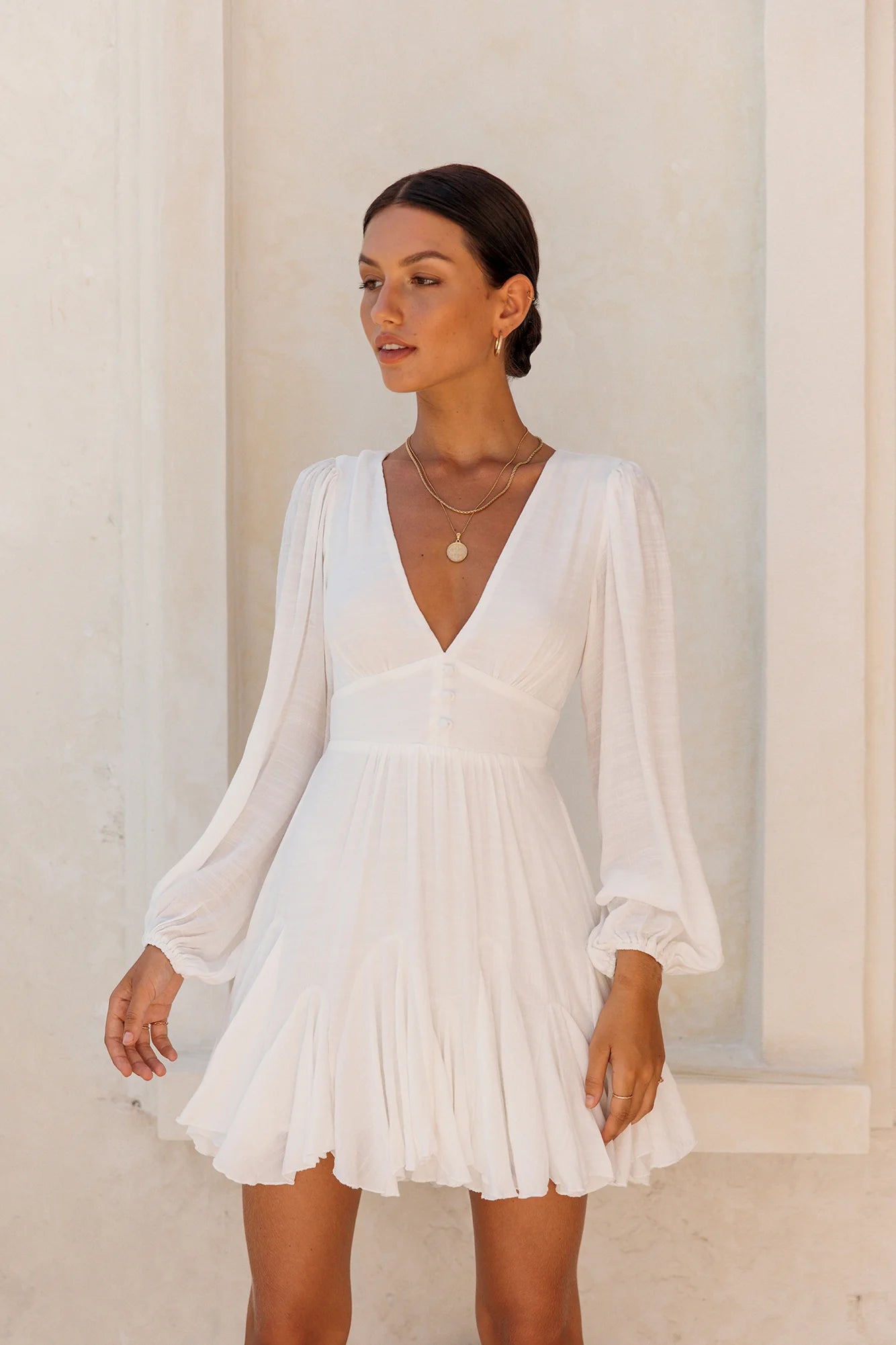 Going Solar Dress White
