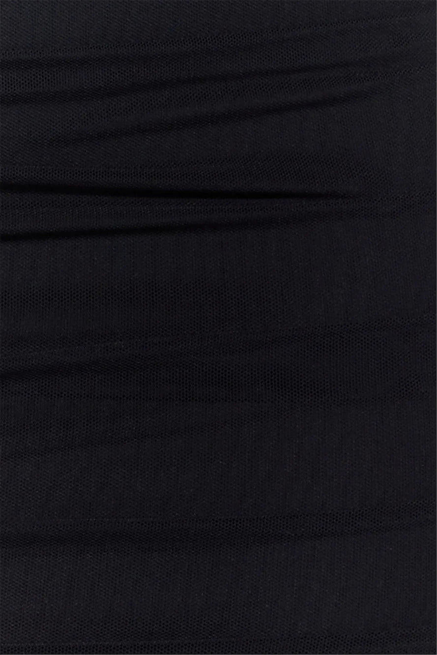 One Night In Spain Mesh Mini Dress Black