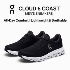 On Cloud 6 Coast Men's Sneakers – 2025 Spring/Summer Collection, Step-In Comfort, Casual Sport Style